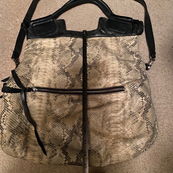 Python printed leather tote - Picture 2 of 3